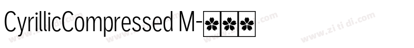 CyrillicCompressed M字体转换 CyrillicCompressed M字体转换